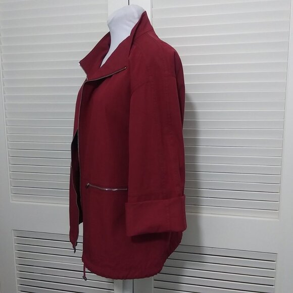 Lafayette 148 New York Jacket Lingonberry‎ Kellen Jacket Zip Front Womens Large - Picture 6 of 8